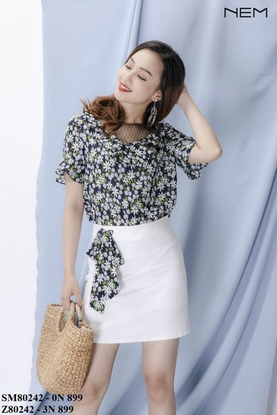 Juyp cạp thường xuân trắng